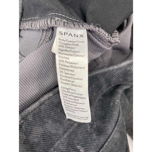 SPANX Jean-ish Ankle Leggings Grey Marble Stretch Slimming Shaping SZ Small - Picture 7 of 10